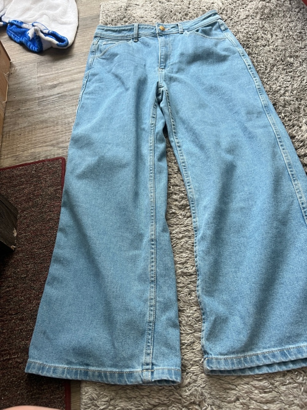 Sezane Light Wash Wide Leg Jeans size 30 - Picture 6 of 12